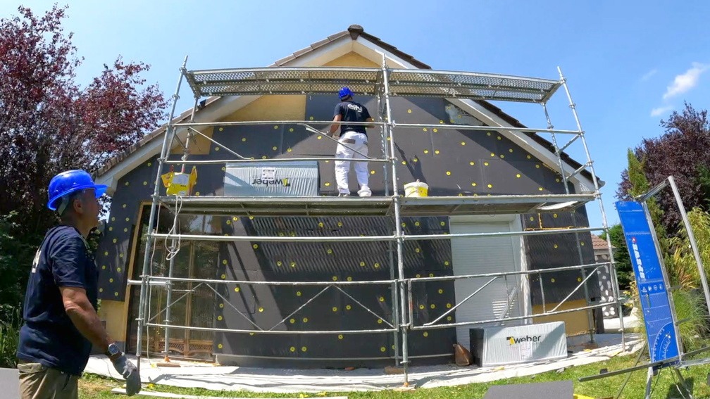 Travaux d'isolation thermique des murs par l'extérieur